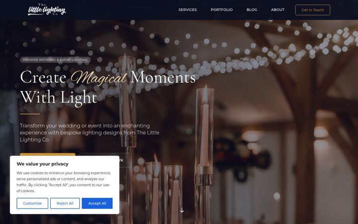 Screenshot of littlelightingco.co.uk