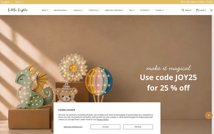 Screenshot of littlelights.pl