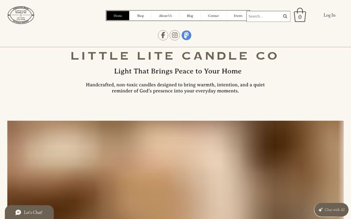 Screenshot of littlelitecandle.com