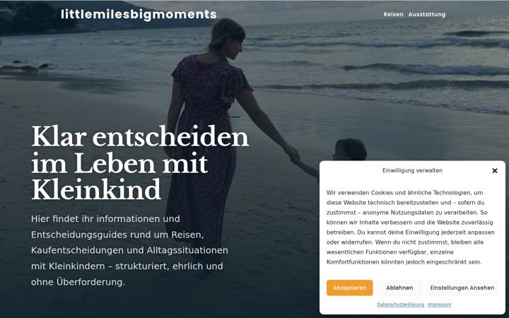 Screenshot of littlemilesbigmoments.de