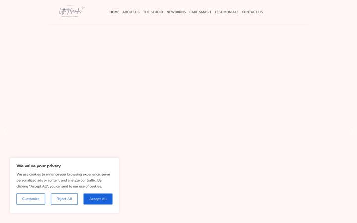 Screenshot of littlemiraclesphotography.co.uk