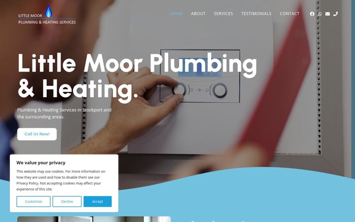 Screenshot of littlemoorplumbing.co.uk