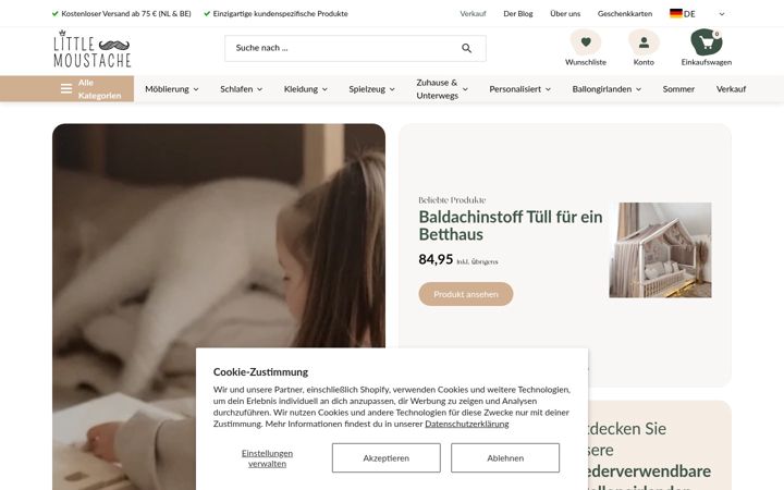 Screenshot of littlemoustache.de