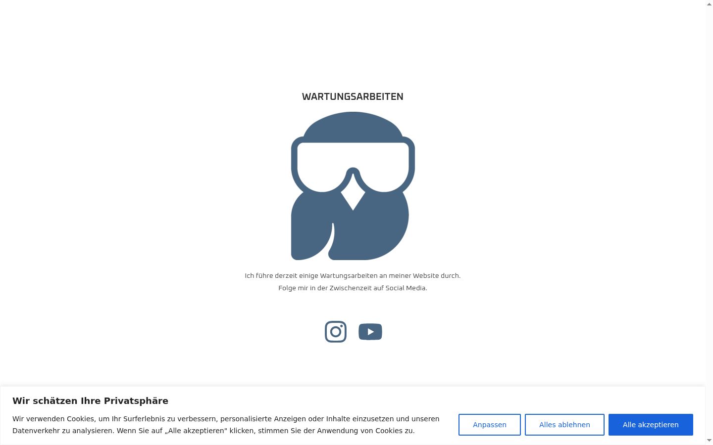 Screenshot tal-banner tal-kunsens muri qabel kwalunkwe interazzjoni