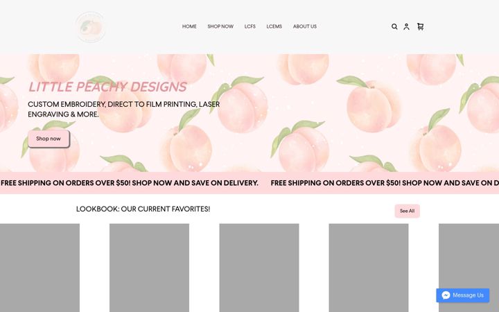 Screenshot of littlepeachydesigns.com