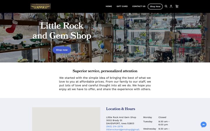 Screenshot of littlerockandgemshop.co