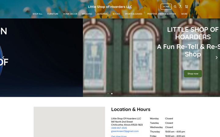 Screenshot of littleshopofhoardersclub.com