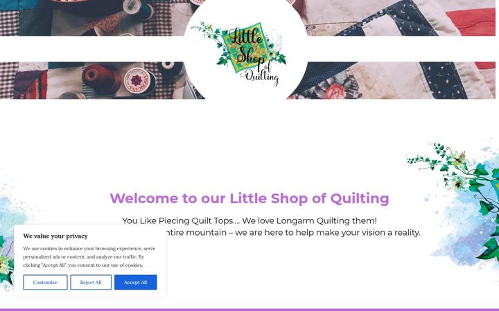 Screenshot of littleshopofquilting.com
