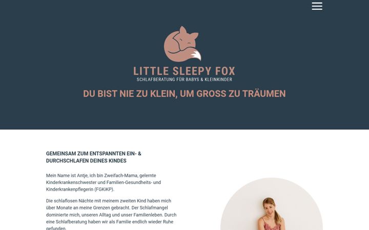 Screenshot of littlesleepyfox.de