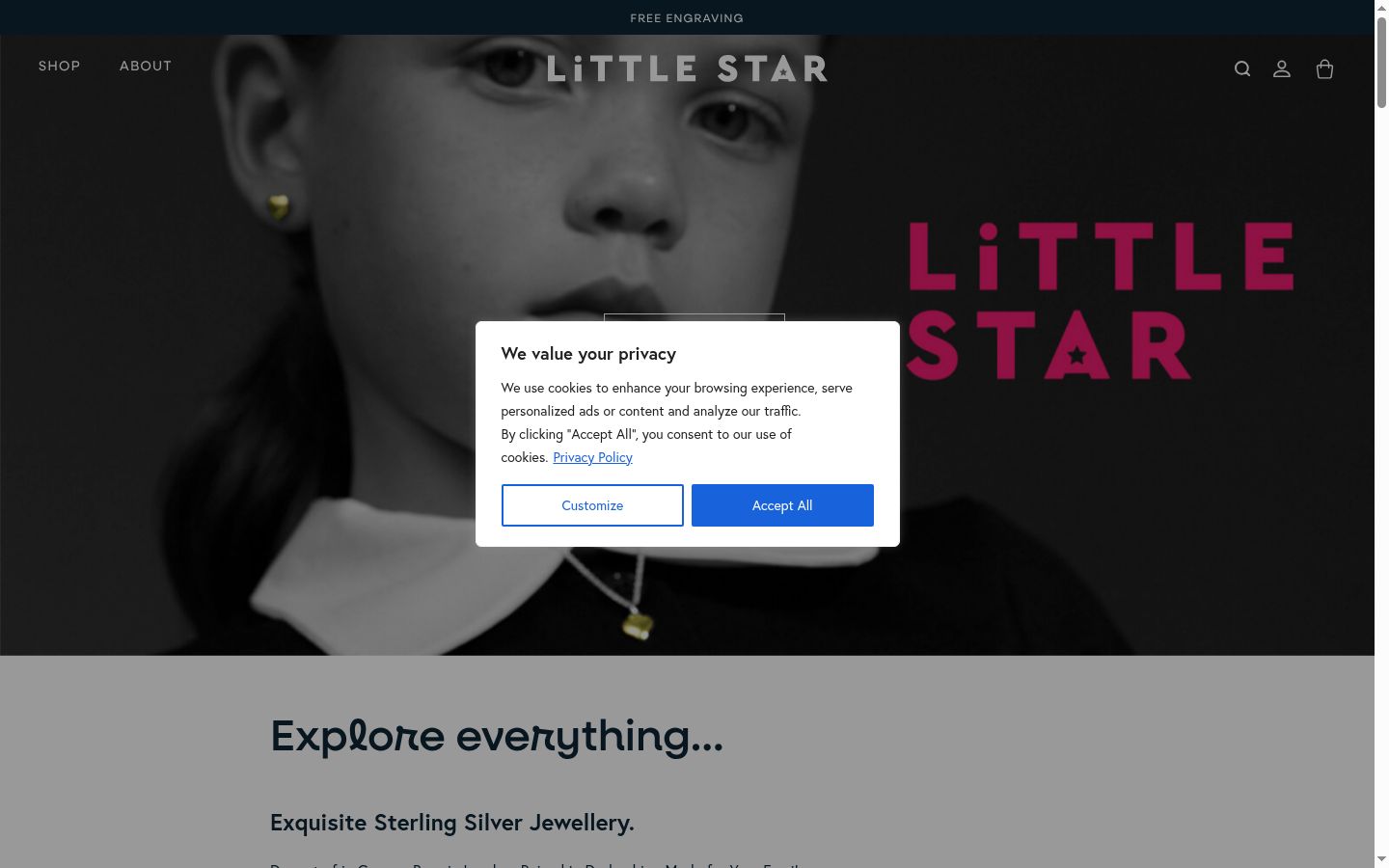 Screenshot van de toestemmingsbanner zoals getoond vóór enige interactie