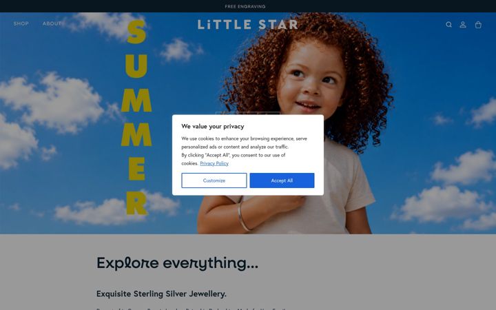 Screenshot of littlestarjewellery.com