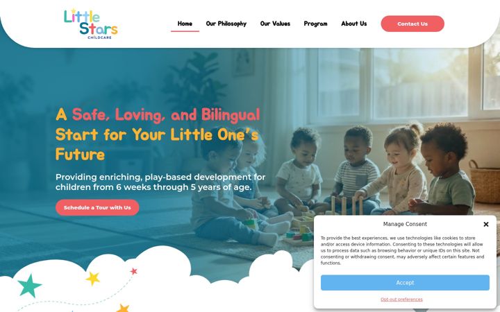 Screenshot of littlestars-childcare.org