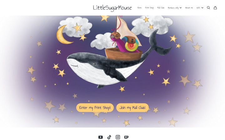 Screenshot of littlesugarmouse.com
