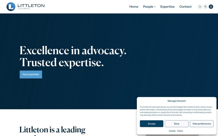 Screenshot of littletonchambers.com