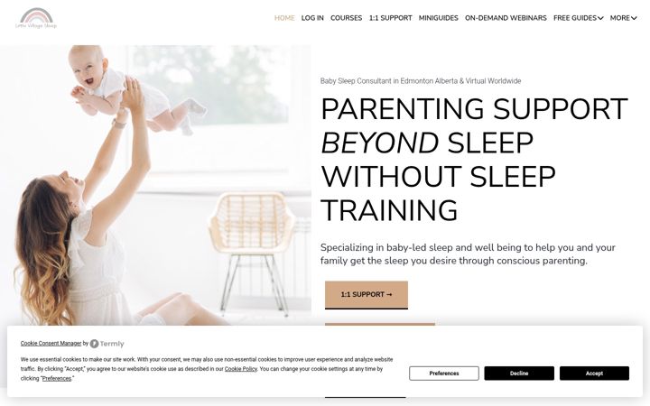 Screenshot of littlevillagesleep.com