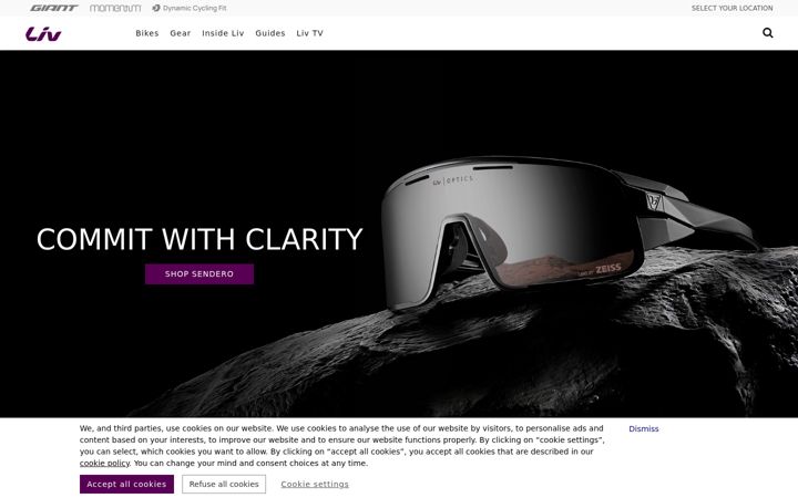 Screenshot of liv-cycling.com