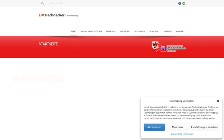 Screenshot of liv-dachdecker.de