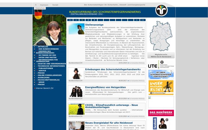 Screenshot of liv-schornsteinfeger.de
