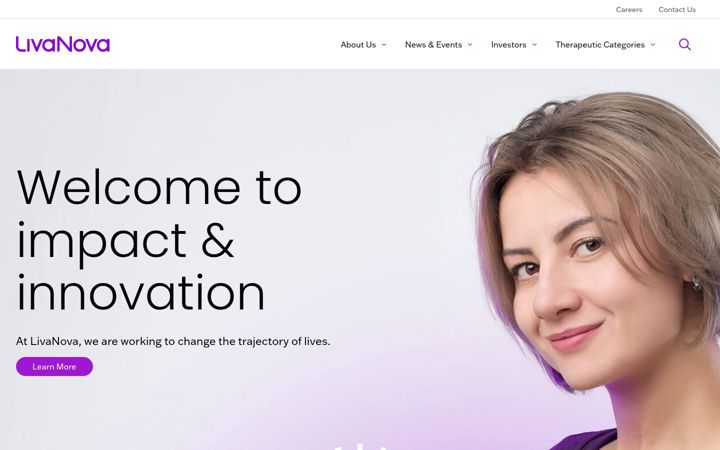 Screenshot of livanova.com