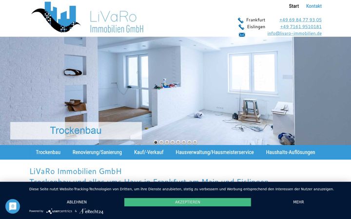 Screenshot of livaro-immobilien.de