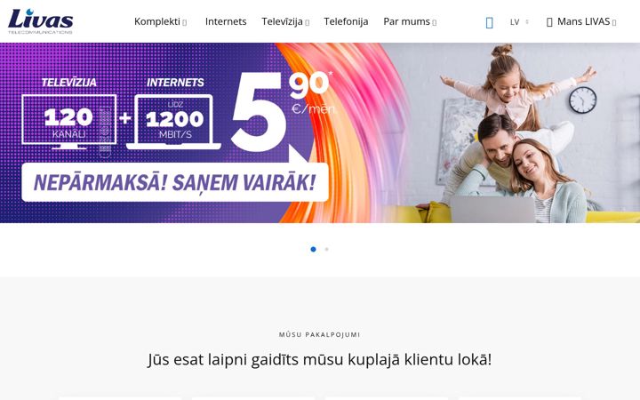 Screenshot of livas.lv