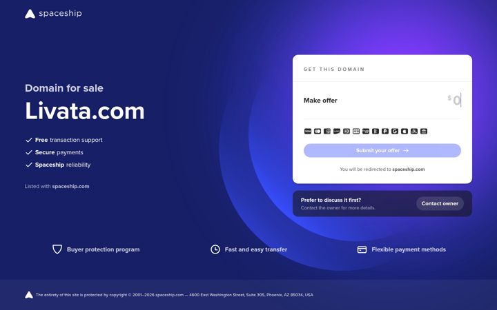 Screenshot of livata.com