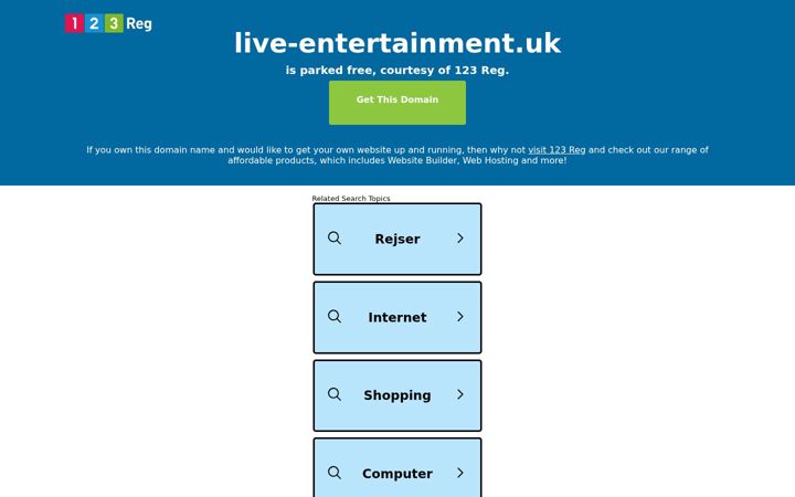Screenshot of live-entertainment.uk