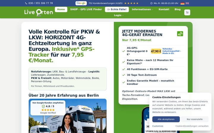 Screenshot of live-orten.de