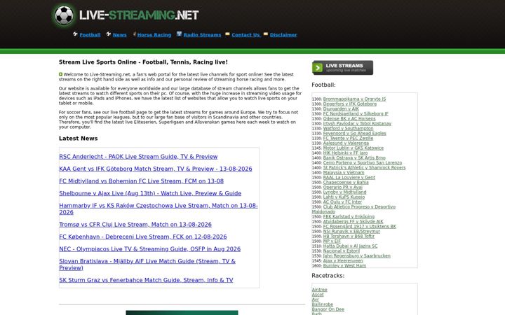 Screenshot of live-streaming.net