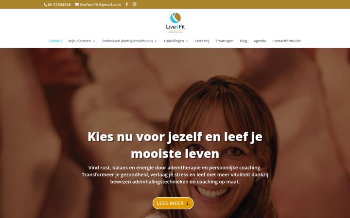 Screenshot of live4fit.nl