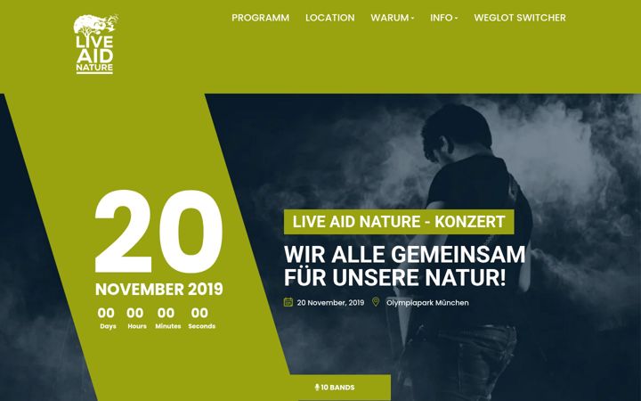 Screenshot of liveaidnature.de
