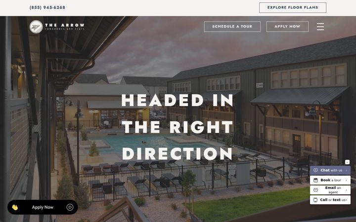 Screenshot of liveatthearrow.com