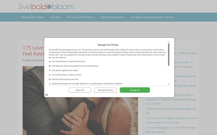 Screenshot of liveboldandbloom.com