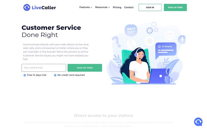 Screenshot of livecaller.io