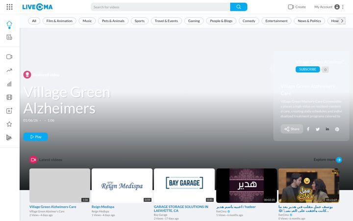 Screenshot of livecima.com