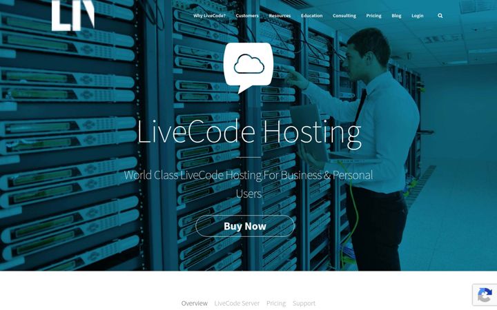 Screenshot of livecodehosting.com
