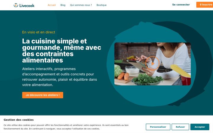 Screenshot of livecook.fr