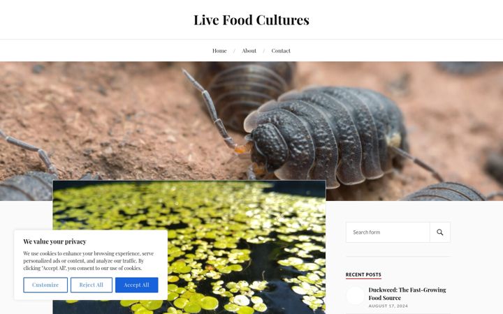 Screenshot of livefoodcultures.com