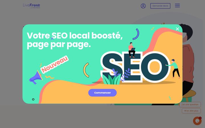 Screenshot of livefront.fr