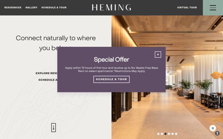 Screenshot of liveheming.com