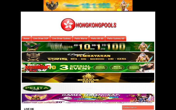 Screenshot di livehkdraw.info