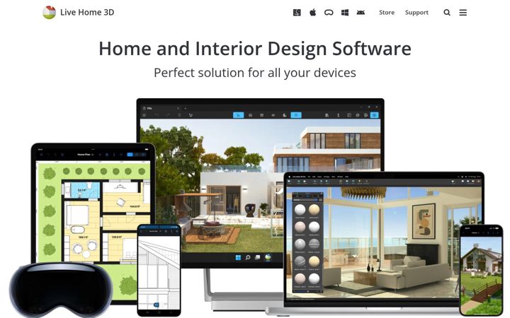 Screenshot of livehome3d.com