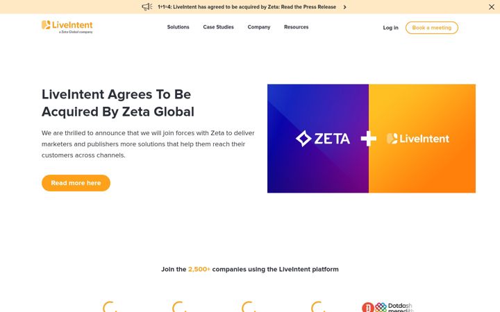 Screenshot του liveintent.com