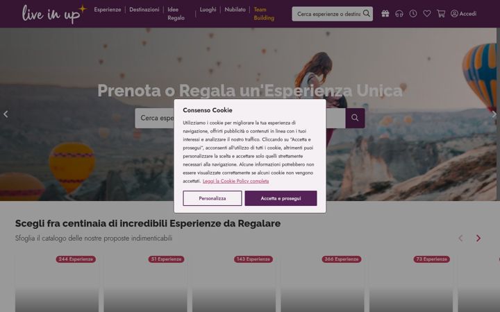 Screenshot of liveinup.it