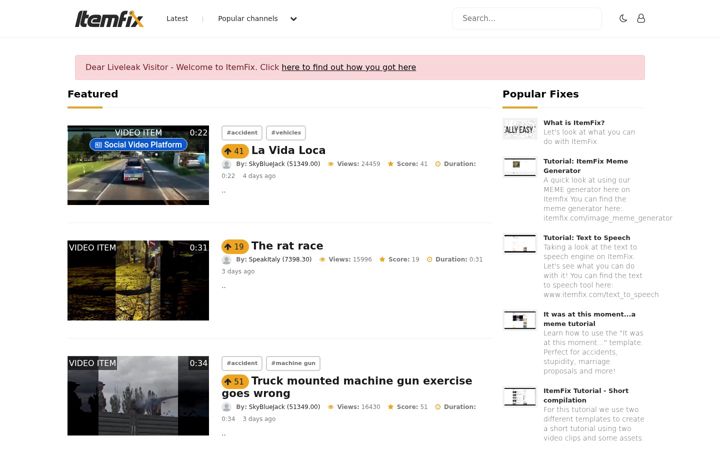 Screenshot di liveleak.com