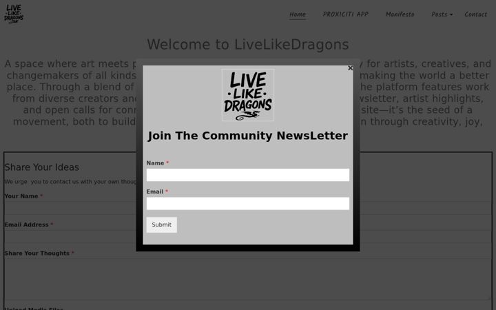 Screenshot of livelikedragons.com