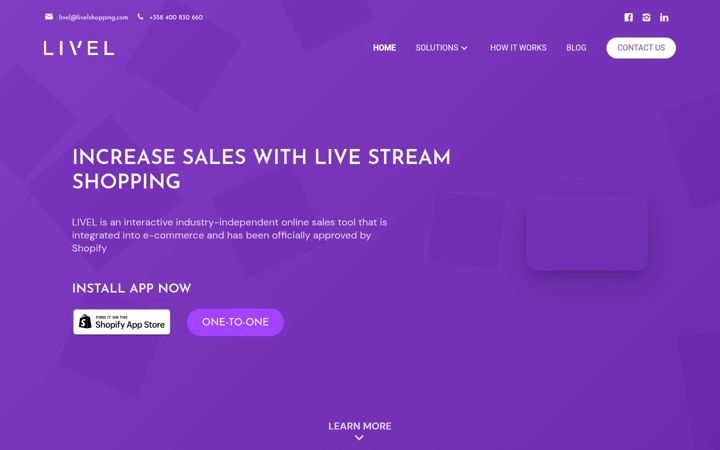 Екранна снимка на livelshopping.com