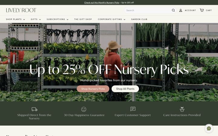 Screenshot di livelyroot.com