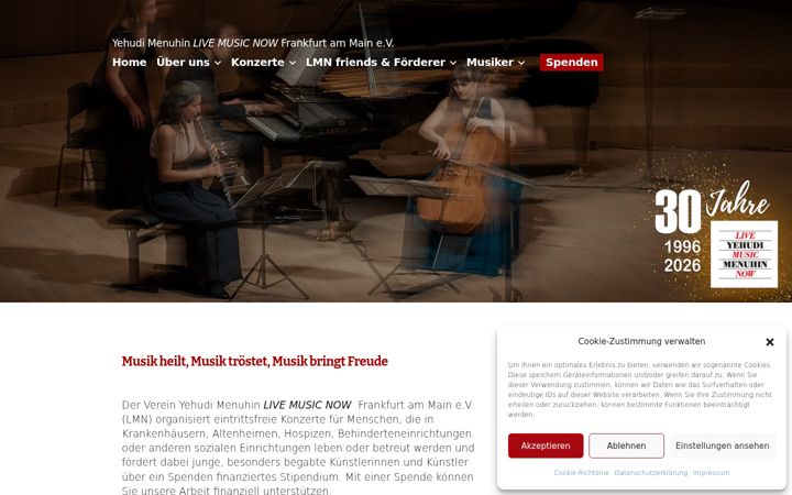 Screenshot of livemusicnow-frankfurt.de