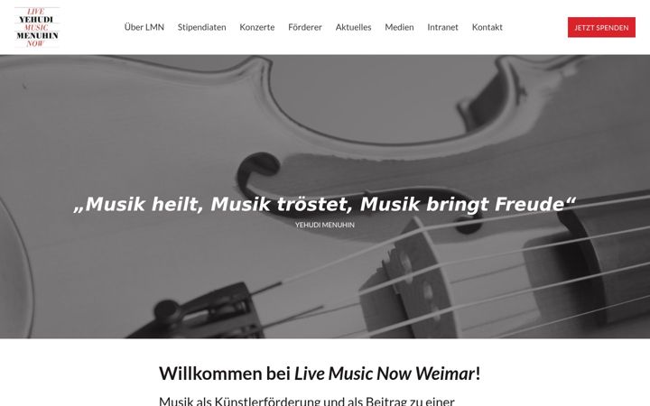 Screenshot of livemusicnow-weimar.de